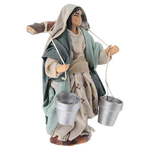 Aguadora con cubos 10 cm belén napolitano 3