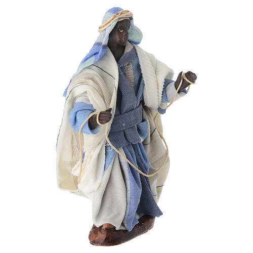 Cammelliere moro 10 cm presepe napoletano 3