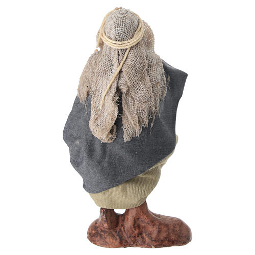 Arabischer Junge mit Kopfbedeckung, für Krippe mit 10 cm Figurenserie im neapolitanischen Stil 4
