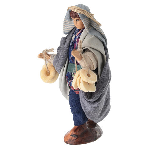 Uomo con freselle terracotta presepe napoletano 10 cm 2