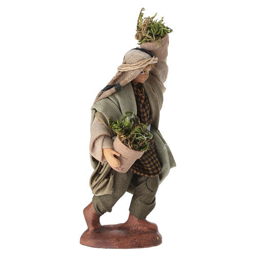 Mężczyzna zbierający mech - figurka 10 cm, szopka neapolitańska 2