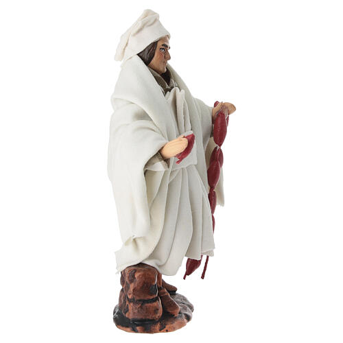 Statuina Macellaio terracotta presepe napoletano 12 cm 3
