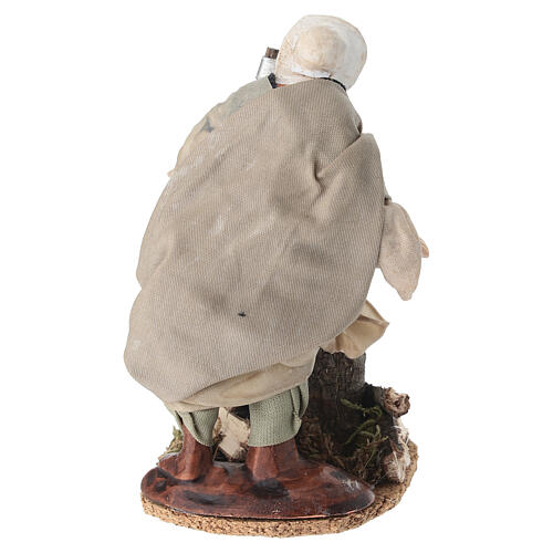 Spaccalegna statuina terracotta 10-12 cm presepe napoletano 4