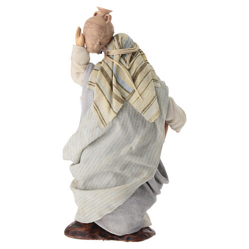 Arabischer Mann mit Krügen, 12 cm, für Krippe im neapolitanischen Stil 4