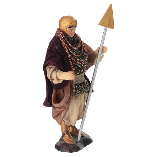 Wojownik z włócznią - figurka 12 cm, szopka neapolitańska 2