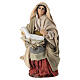 Bambina con oca tra le braccia 10-12 cm presepe napoletano s1