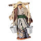 Porteuse d'eau avec seaux en tôle 12 cm crèche napolitaine s1