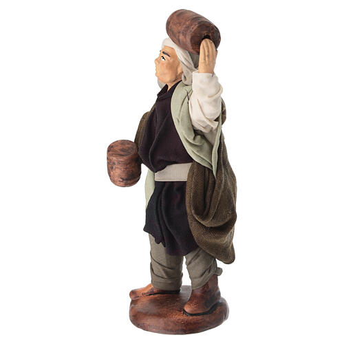 Hombre con barril 14 cm belén napolitano terracota 2