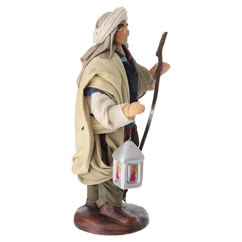 Figurka mężczyzny z latarenką – szopka neapolitańska 14 cm, terakota 3