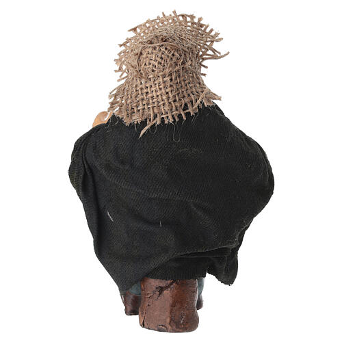 Mężczyzna siedzący - figurka z terakoty do szopki neapolitańskiej 12–14 cm 4