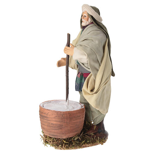 Estatueta de terracota do produtor de ricota para presépio napolitano 16 cm 2