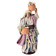 Elderly woman carrying laundry for 18 cm Neapolitan Nativity Scene, terracotta s1