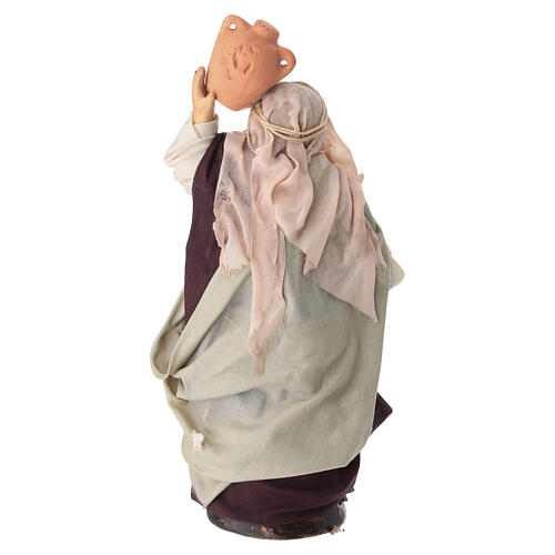 Femme blonde avec cruches crèche napolitaine 14 cm 4