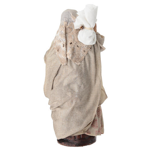 Statuina terracotta Donna con sacco 14 cm presepe napoletano 4