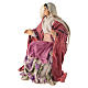 Woman sitting, terracotta figurine for 11 cm Neapolitan Nativity Scene s2