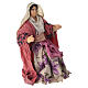 Woman sitting, terracotta figurine for 11 cm Neapolitan Nativity Scene s3