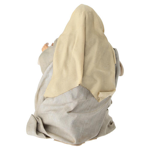Anziana seduta terracotta presepe napoletano 12 cm 4