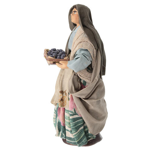 Figurka sprzedawczyni owoców do szopki neapolitańskiej 14 cm, terakota 2
