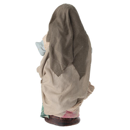 Figurka sprzedawczyni owoców do szopki neapolitańskiej 14 cm, terakota 4