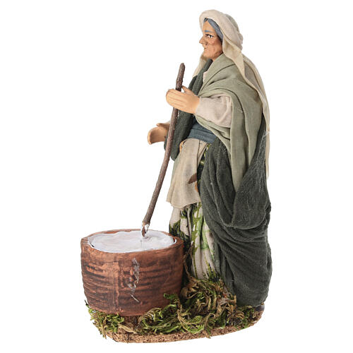 Statuina della Ricottaia presepe napoletano 16 cm 3