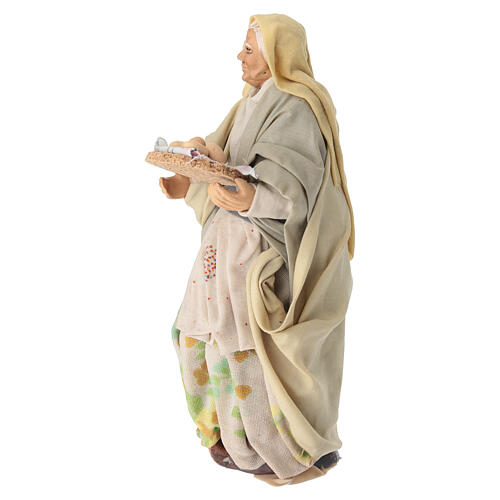 Woman with tray of eggs for 16 cm Neapolitan Nativity Scene 3