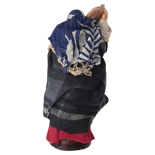 Donna con tamburello presepe napoletano 14 cm 4