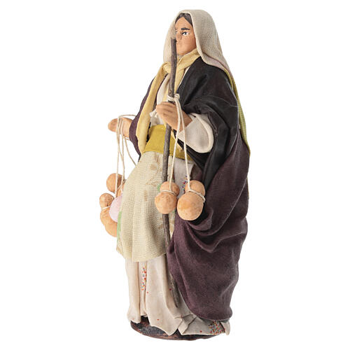 Mulher com queijos presépio napolitano 14 cm 2