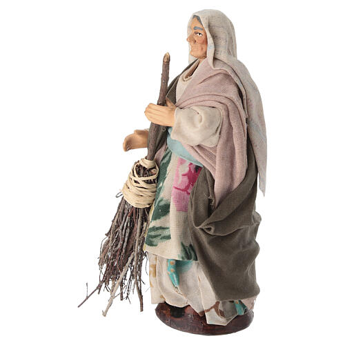 Mulher que varre para presépio napolitano de 14 cm 2