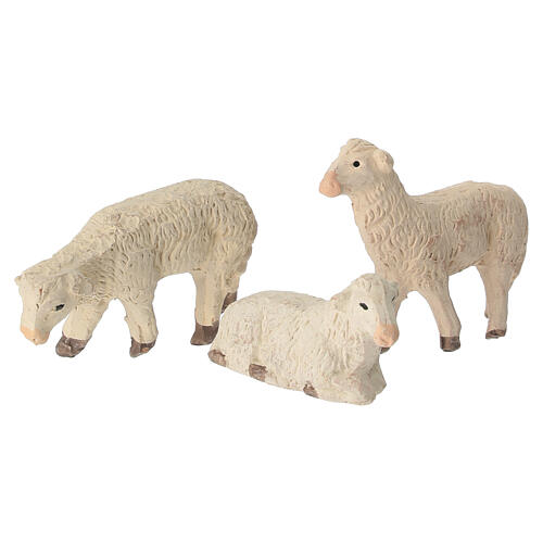 Owce - figurki do szopki neapolitańskiej 8–10 cm, zestaw 3 sztuk, 3 cm 2