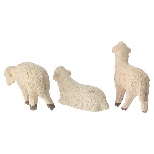 Owce - figurki do szopki neapolitańskiej 8–10 cm, zestaw 3 sztuk, 3 cm 3