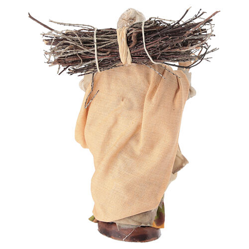 Vieille femme avec fagot de bois crèche napolitaine 12 cm 4