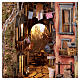 Ruelles de Naples avec bourg éclairé 80x60x60 cm crèche napolitaine 8-10 cm s2