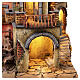 Ruelles de Naples avec bourg éclairé 80x60x60 cm crèche napolitaine 8-10 cm s13