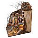 Vicoli di Napoli borgo Spaccanapoli illuminato 80x60x60 cm presepe napoletano 8-10 cm s5