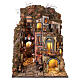 Vielas de Nápoles com aldeia iluminada 80x60x60 cm presepio napolitano 8-10 cm s1