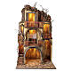 Monumental illuminated Neapolitan Nativity village with fountain and kitchen, 140x80x60 cm, for 24-30 cm figures s1