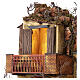 Bourg monumental illuminé avec fontaine et cuisine 140x80x60 cm crèche napolitaine 24-30 cm s9