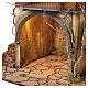 Monumental lighted Neapolitan nativity village with fountain and kitchen 140x80x60 cm, suitable for 24-30 cm figures s6