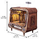 Vintage radio-style setting with illuminated village, 50x40x20 cm, Neapolitan Nativity Scene for 7-10 cm figures s3