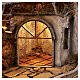 Scenografia in radio vintage con borgo illuminato 50x40x20 cm presepe napoletano 7-10 cm s5