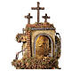 Presepe Pasquale napoletano 6-8 cm circolare con borgo illuminato e tre croci 50x30 cm s2