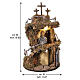 Presepe Pasquale napoletano 6-8 cm circolare con borgo illuminato e tre croci 50x30 cm s3