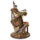 Presepe Pasquale napoletano 6-8 cm circolare con borgo illuminato e tre croci 50x30 cm s5
