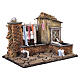 Borgo con bucato steso e fontana funzionante 20x35x25 cm presepe napoletano 12 cm s5