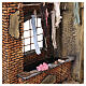 Village avec linge qui goutte et double mouvement 50x35x45 cm crèche napolitaine pour santons 20-24 cm s9
