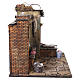 Borgo bucato gocciolante e doppio movimento 50x35x45 cm presepe napoletano 20-24 cm s8