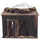 Scène intérieure de maison éclairée avec chambre 35x40x30 cm crèche napolitaine 12 cm s8