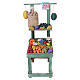 Banco mercato con frutta e verdura in terracotta 30x10x20 cm presepe napoletano 24-30 cm s1