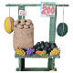 Banco mercato con frutta e verdura in terracotta 30x10x20 cm presepe napoletano 24-30 cm s4