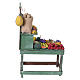 Banco mercato con frutta e verdura in terracotta 30x10x20 cm presepe napoletano 24-30 cm s6
